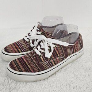 Airwalk Red Striped Southwestern Serape Sneakers Boho Granola Hippie 7